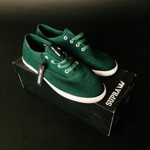Supra Wrap Dark Green Canvas Shoes